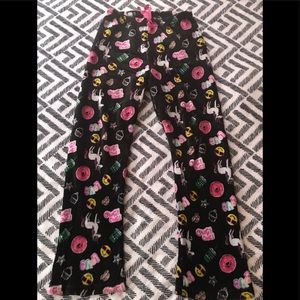 Girls Super Soft Emoji Jammie Pants, size M/M